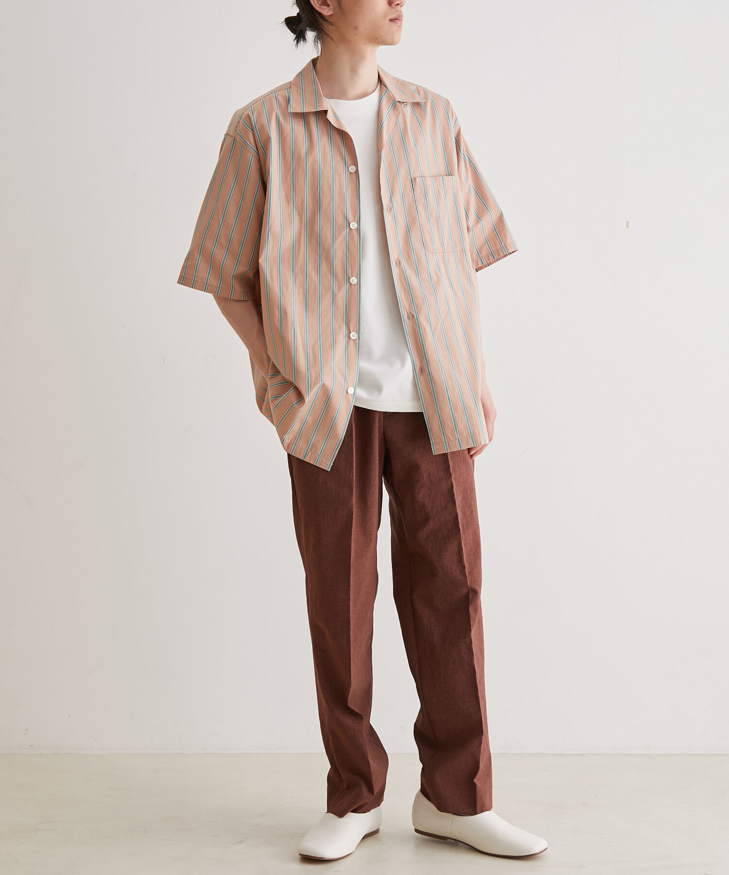 ADAM ET ROPE'「アソート プリント オーバーサイズ オープンカラー シャツ / セットアップ対応」|シャツ・ブラウス|