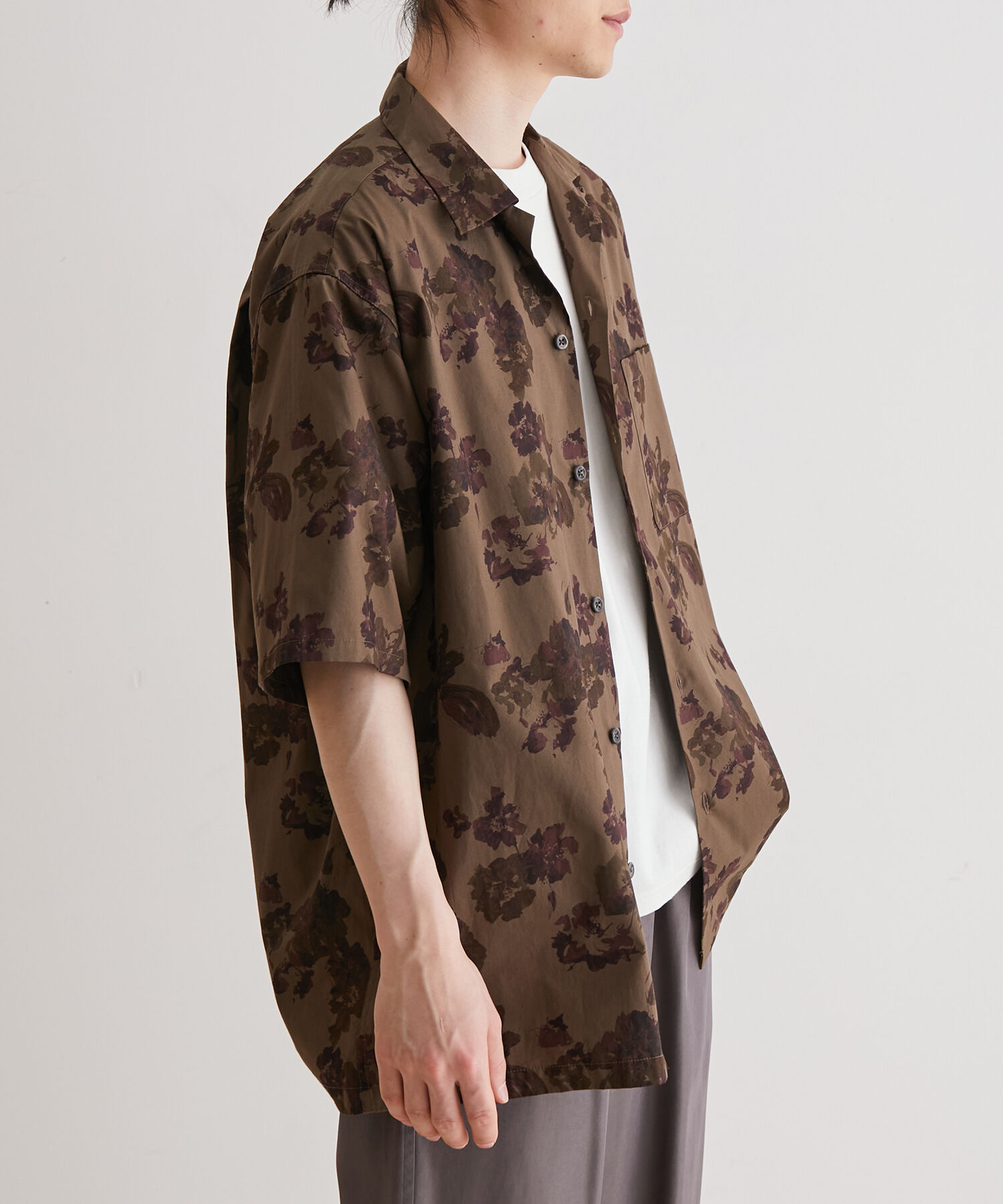 ADAM ET ROPE'「アソート プリント オーバーサイズ オープンカラー シャツ / セットアップ対応」|シャツ・ブラウス|