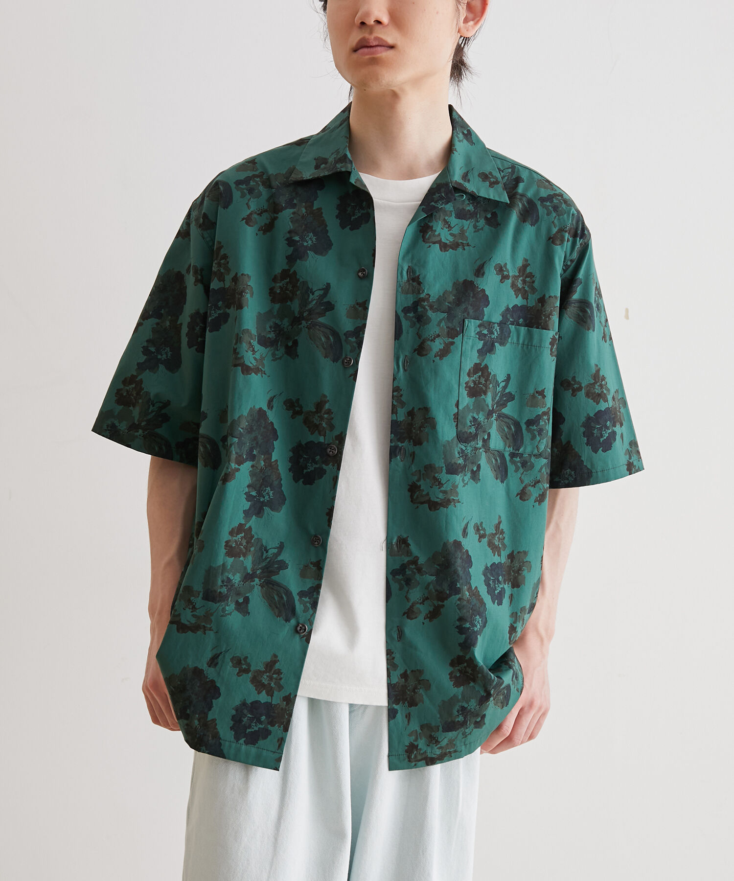 ADAM ET ROPE'「アソート プリント オーバーサイズ オープンカラー シャツ / セットアップ対応」|シャツ・ブラウス|