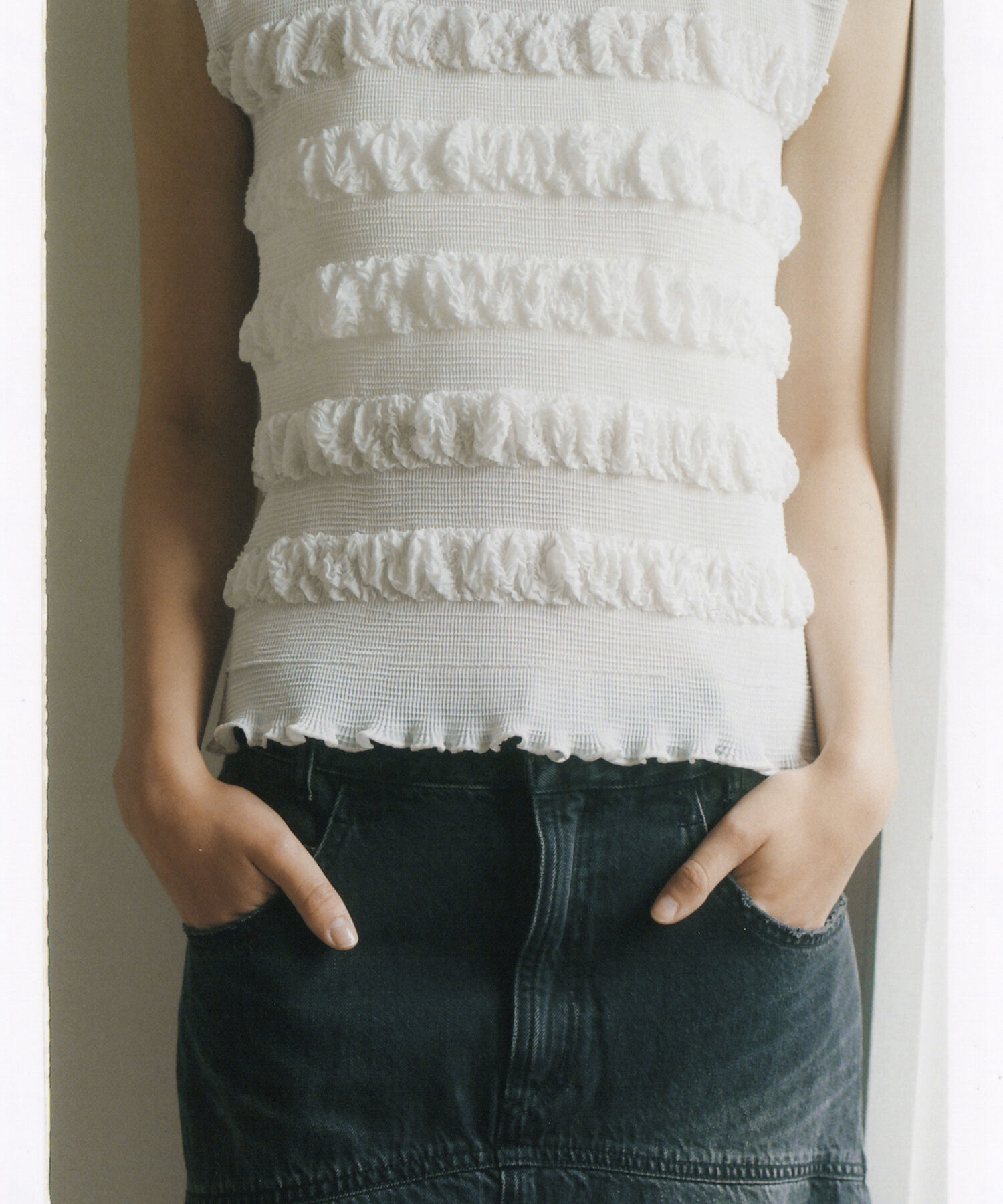 ADAM ET ROPE'「【セットアップ対応】マドレーヌプリーツトップス」|Tシャツ・カットソー|