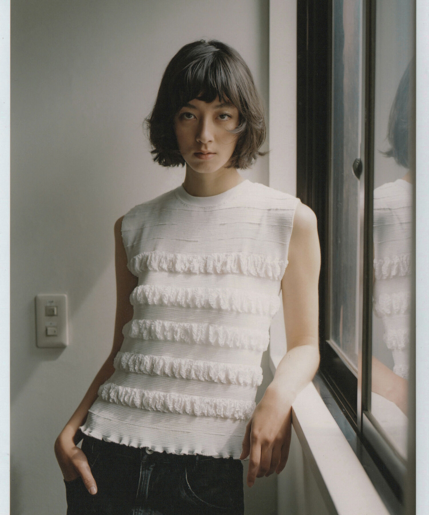 ADAM ET ROPE'「【セットアップ対応】マドレーヌプリーツトップス」|Tシャツ・カットソー|ホワイト(10)