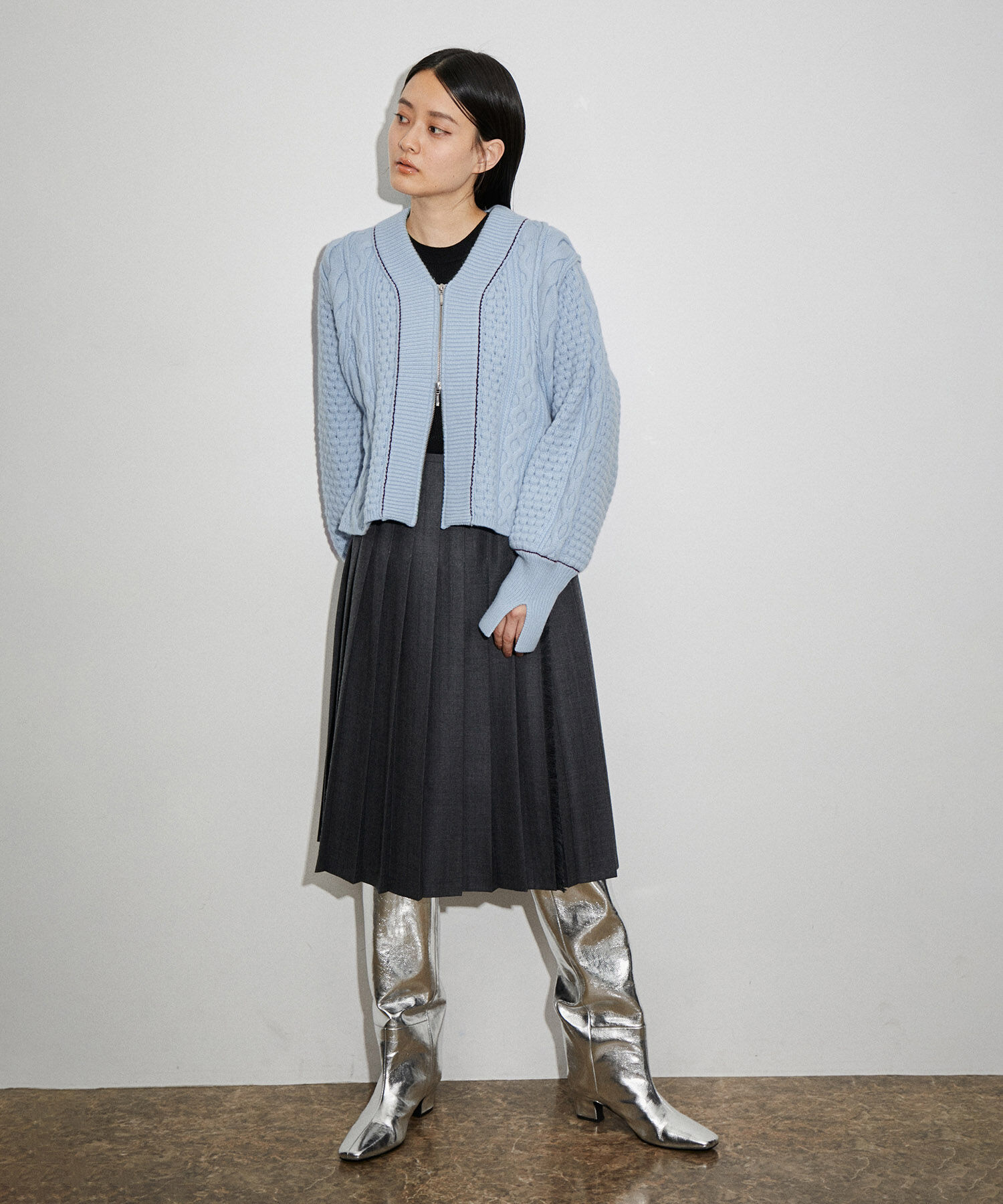 ADAM ET ROPE'「ナロースクエアトゥロングブーツ」|その他|