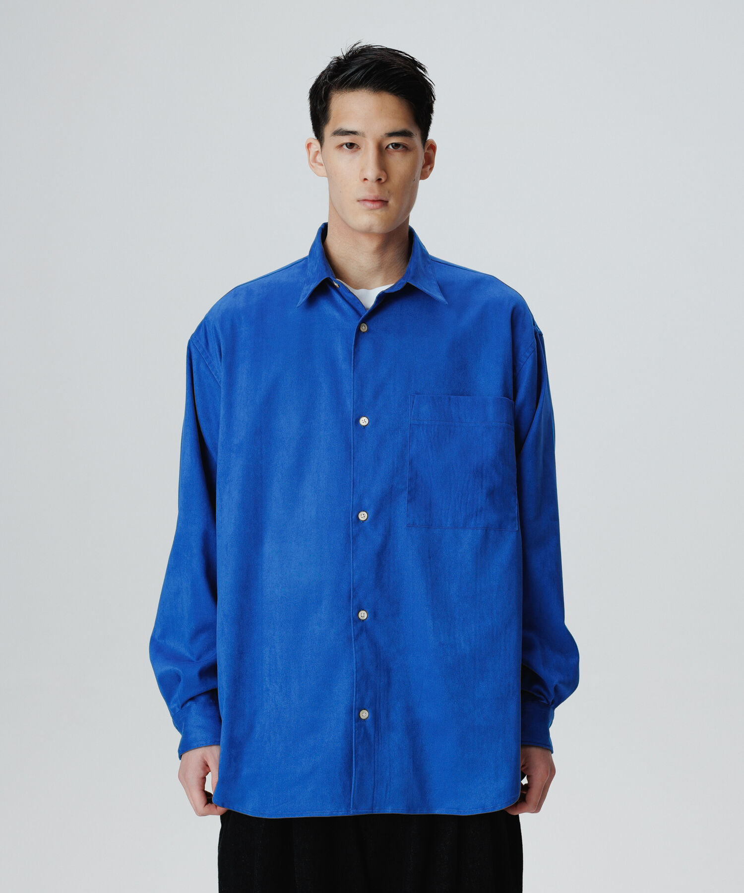 ADAM ET ROPE'「【小松マテーレ】コマスエード ビッグシルエットシャツ / イージーケア / 3シーズン着用可能 / ユニセック」|シャツ・ブラウス|