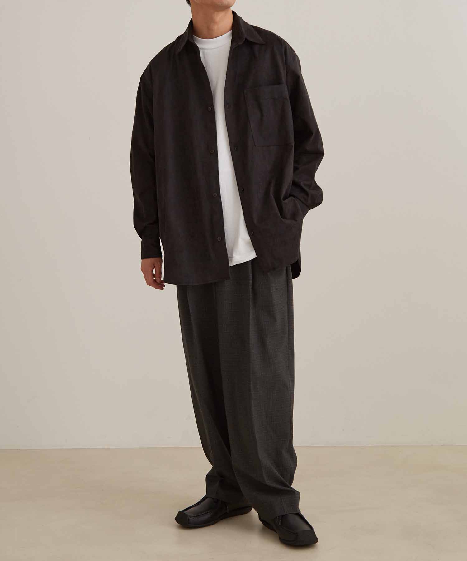 ADAM ET ROPE'「【小松マテーレ】コマスエード ビッグシルエットシャツ / イージーケア / 3シーズン着用可能 / ユニセック」|シャツ・ブラウス|