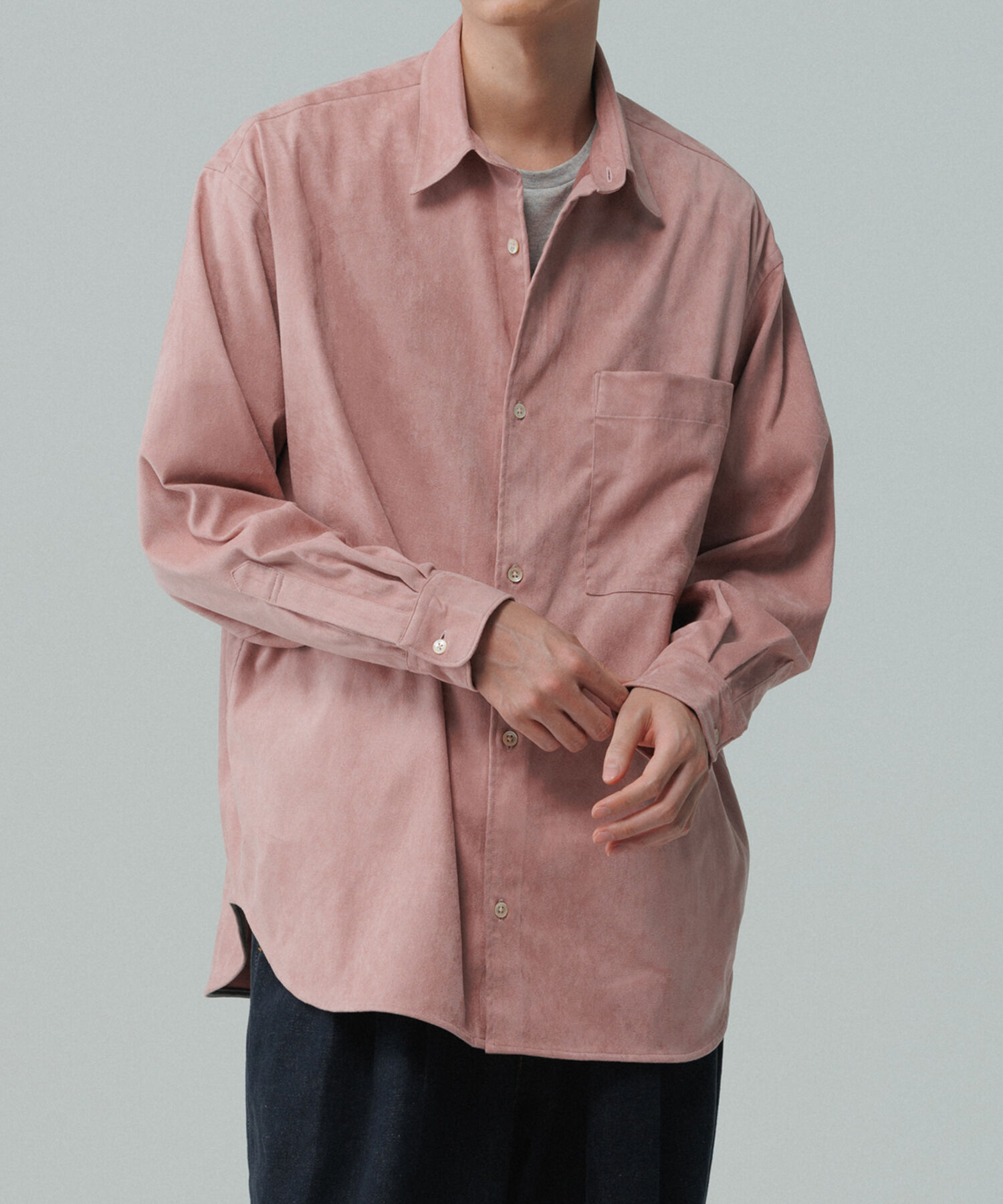 ADAM ET ROPE'「【小松マテーレ】コマスエード ビッグシルエットシャツ / イージーケア / 3シーズン着用可能 / ユニセック」|シャツ・ブラウス|