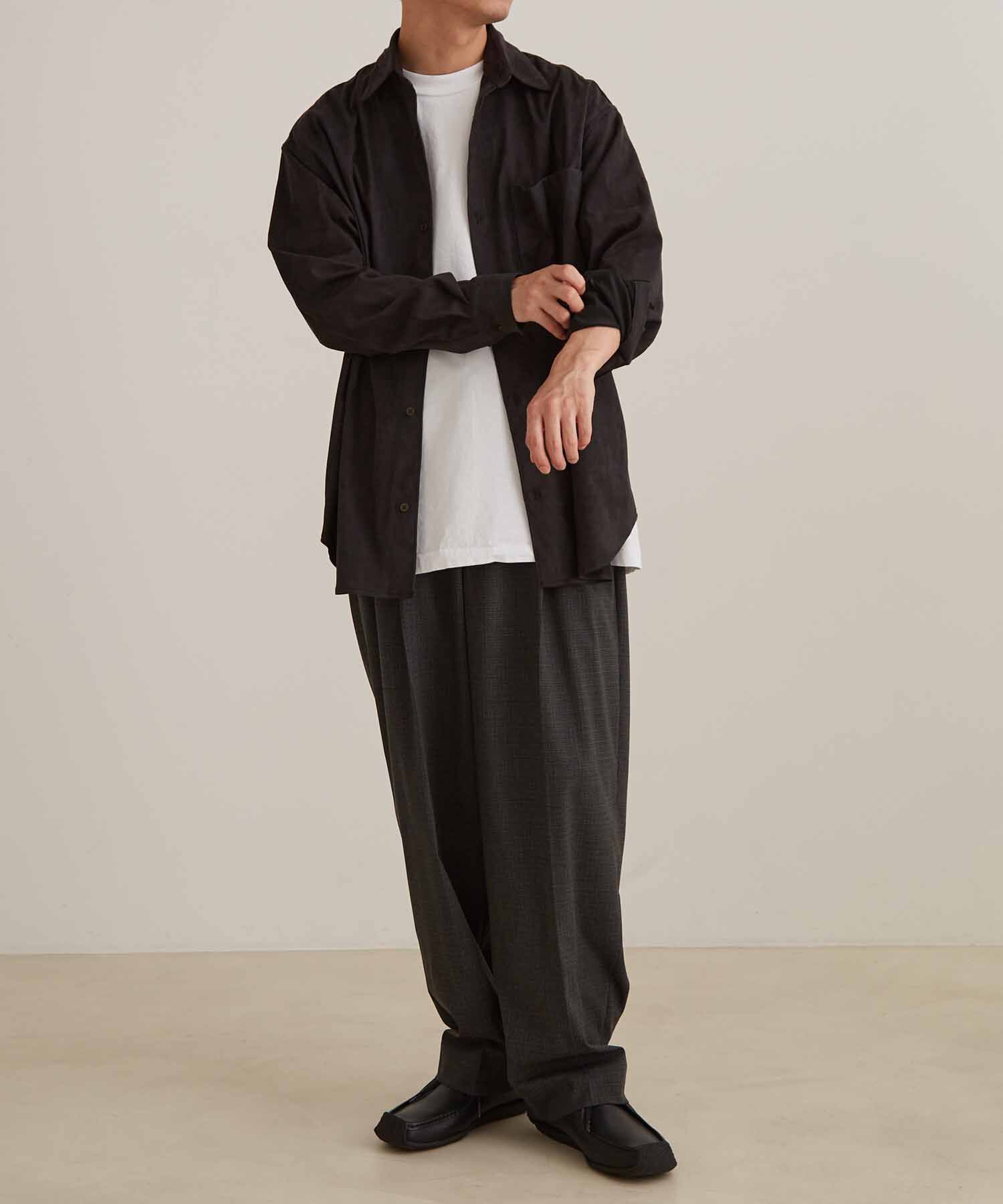 ADAM ET ROPE'「【小松マテーレ】コマスエード ビッグシルエットシャツ / イージーケア / 3シーズン着用可能 / ユニセック」|シャツ・ブラウス|