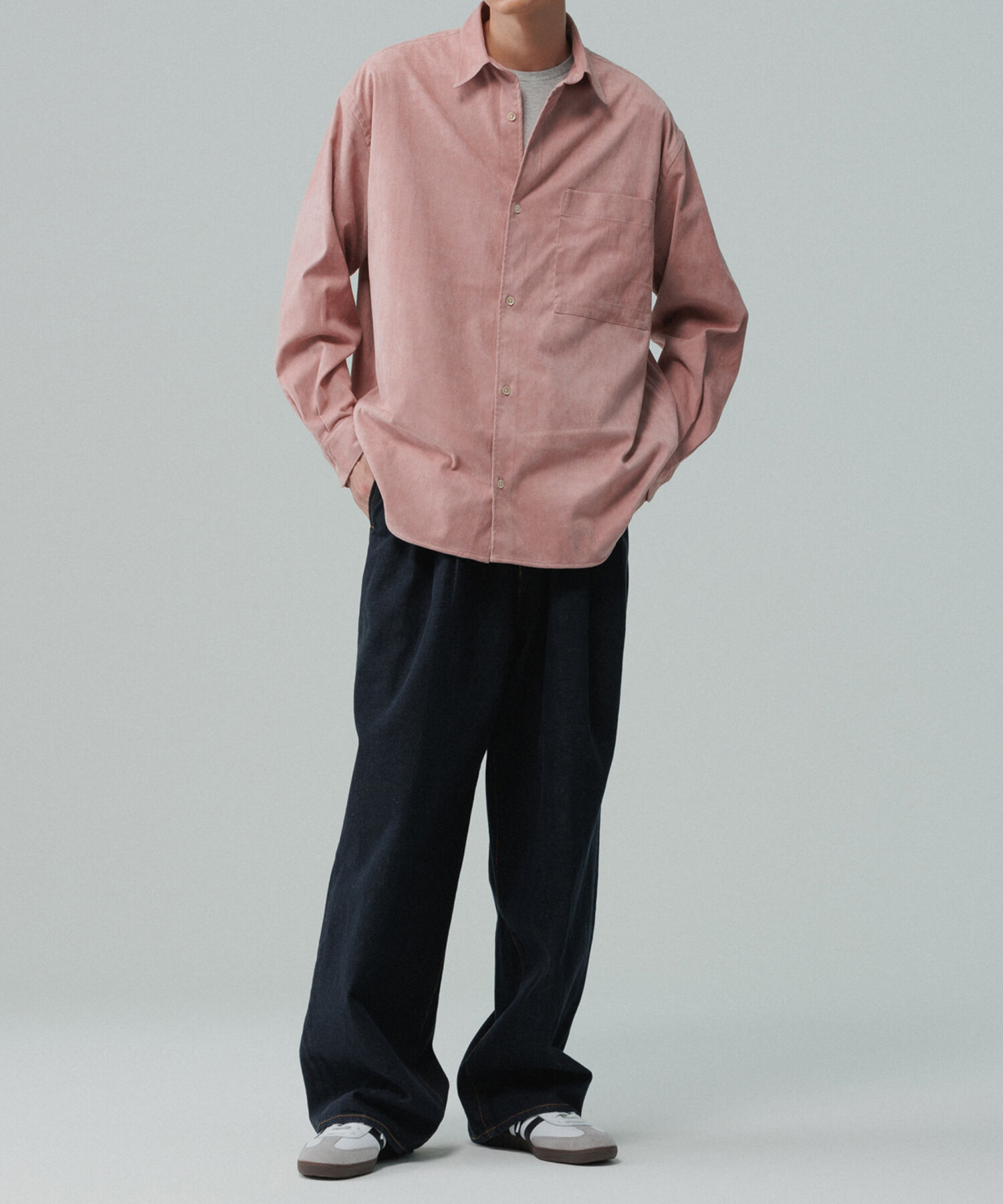 ADAM ET ROPE'「【小松マテーレ】コマスエード ビッグシルエットシャツ / イージーケア / 3シーズン着用可能 / ユニセック」|シャツ・ブラウス|