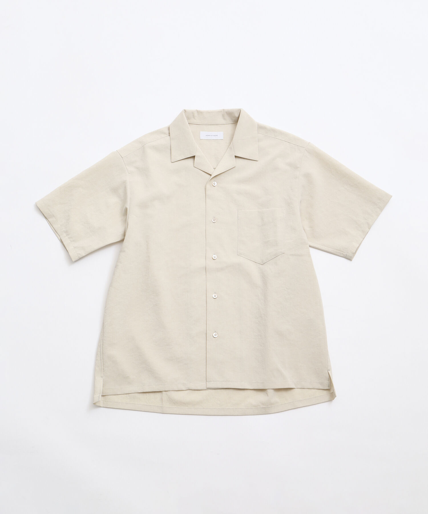 ADAM ET ROPE'「《接触冷感・吸水速乾・イージーケア》 ショートスリーブ オープンカラーシャツ / ユニセックス」|シャツ・ブラウス|