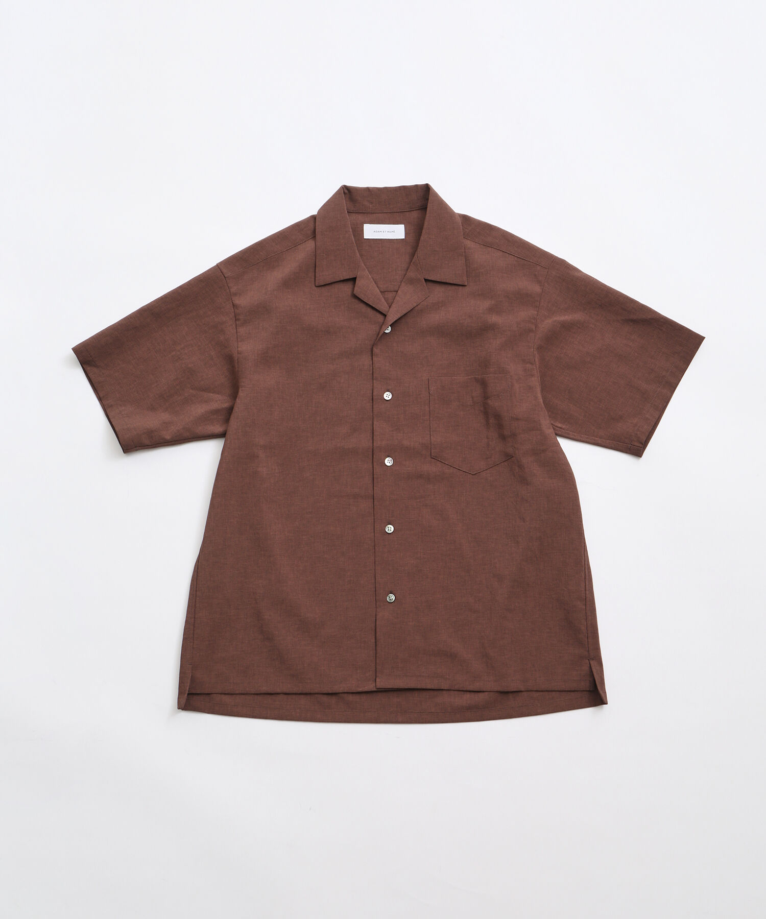 ADAM ET ROPE'「《接触冷感・吸水速乾・イージーケア》 ショートスリーブ オープンカラーシャツ / ユニセックス」|シャツ・ブラウス|