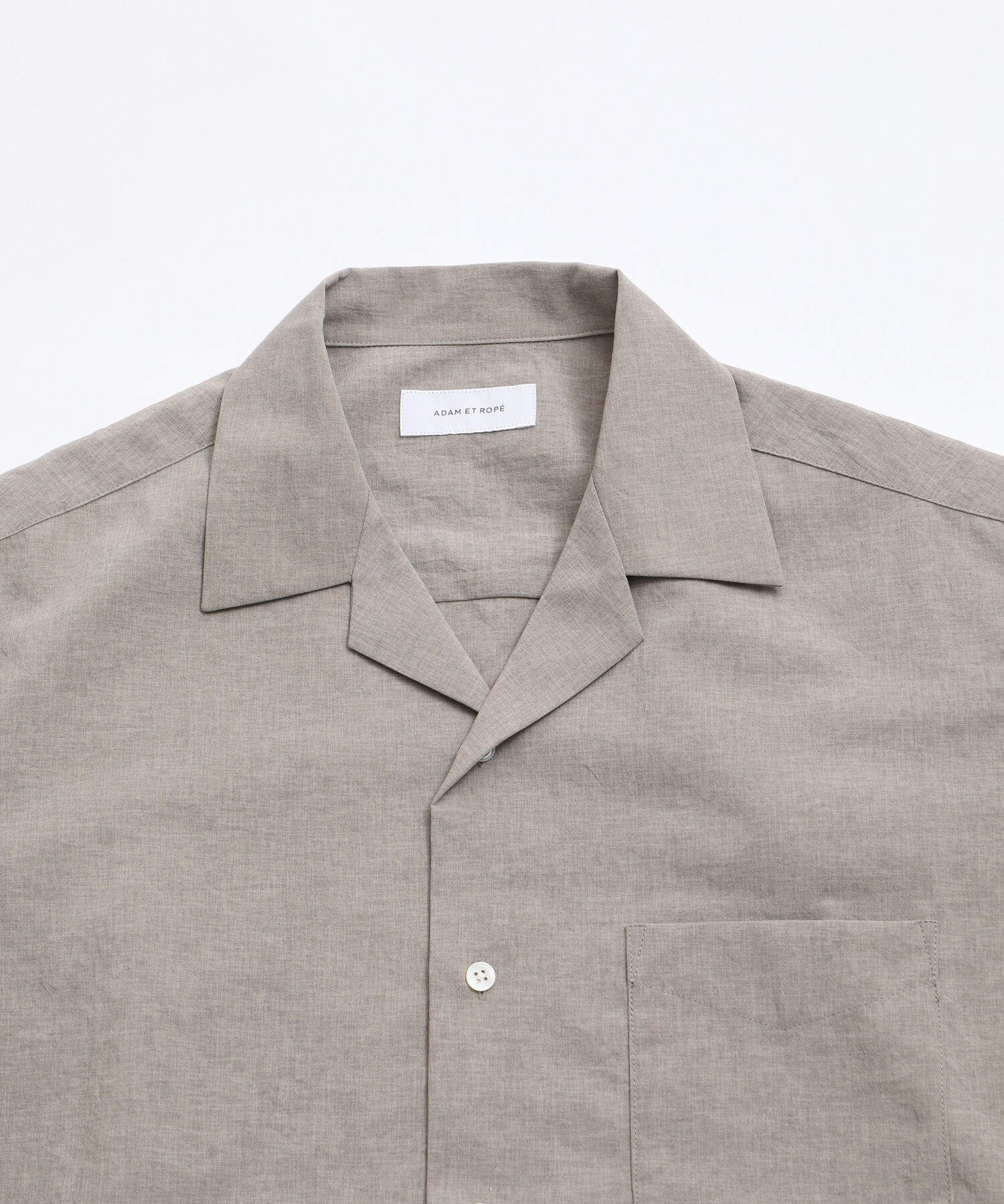 ADAM ET ROPE'「《接触冷感・吸水速乾・イージーケア》 ショートスリーブ オープンカラーシャツ / ユニセックス」|シャツ・ブラウス|
