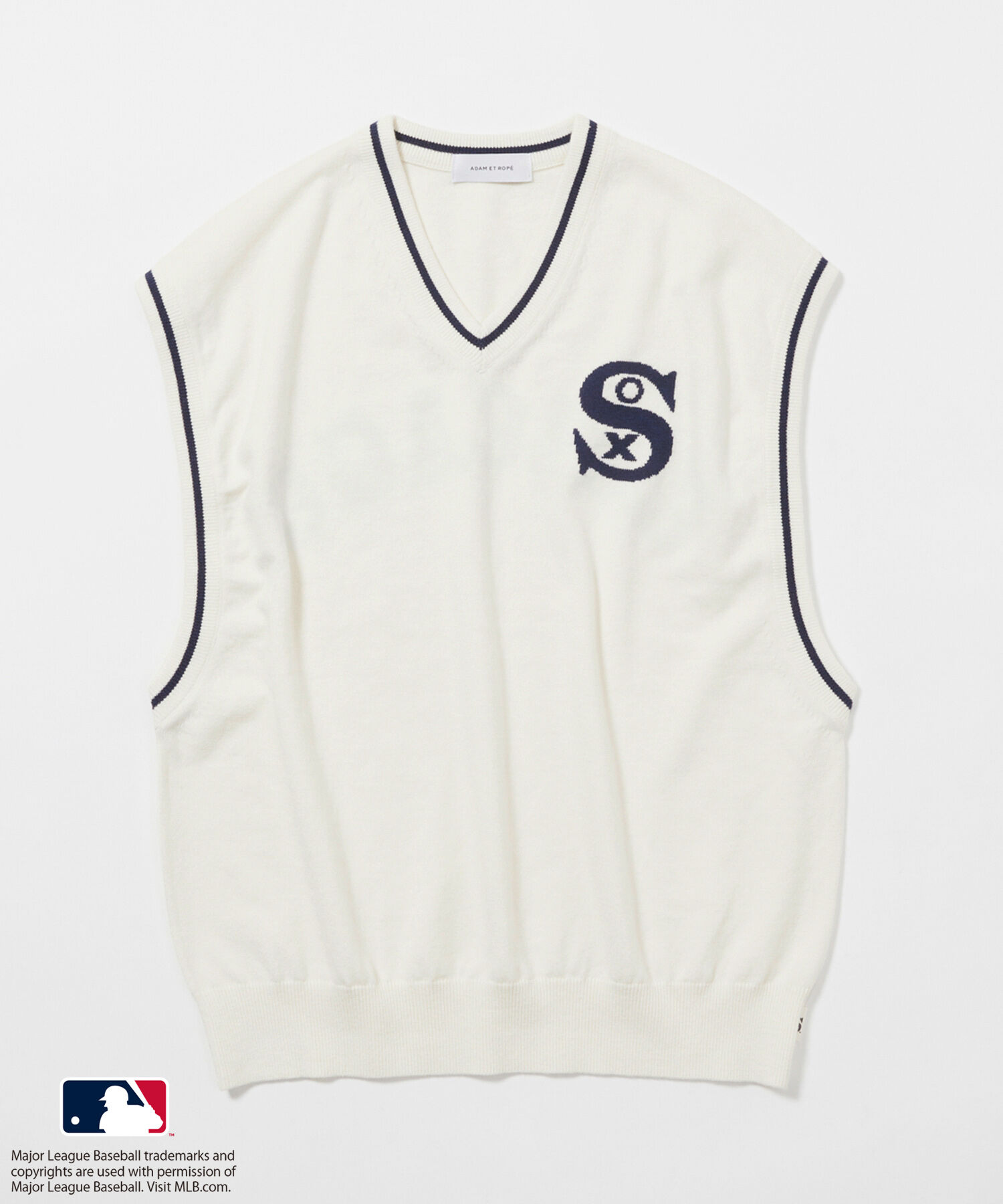 ADAM ET ROPE'「【MLB COLLECTION BY JUN】クラシックロゴニットベスト」|ベスト・ジレ|
