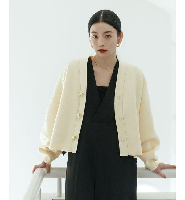 ADAM ET ROPE'「【WEB限定】Vネックロンパース」|オールインワン|