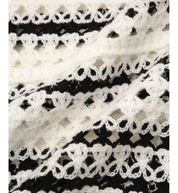 ADAM ET ROPE'「【WEB限定】クロシェニットポロ」|ニット・セーター|