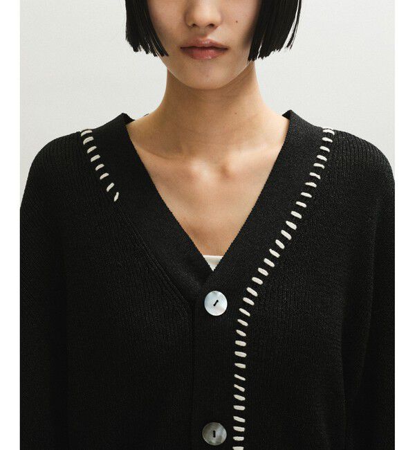 ADAM ET ROPE'「ペーパーシルクMIXカーディガン」|カーディガン|