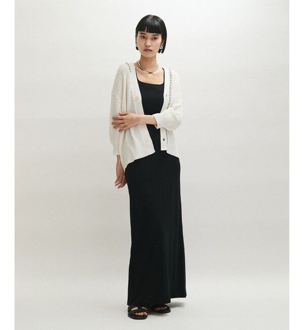 ADAM ET ROPE'「ペーパーシルクMIXカーディガン」|カーディガン|