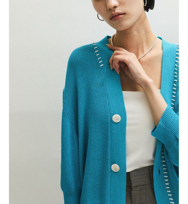 ADAM ET ROPE'「ペーパーシルクMIXカーディガン」|カーディガン|