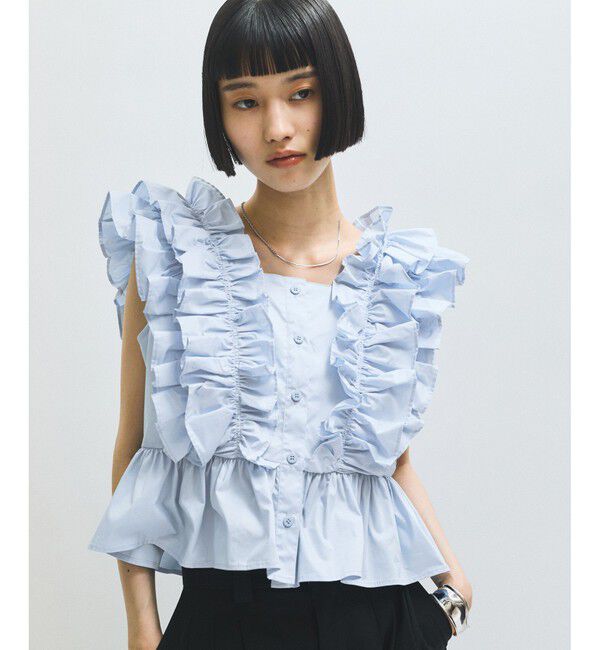 ADAM ET ROPE'「ペタルフリルブラウス」|シャツ・ブラウス|