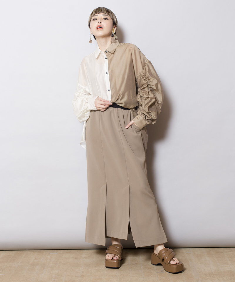  「切替イレギュラーヘムスカート」|スカート|