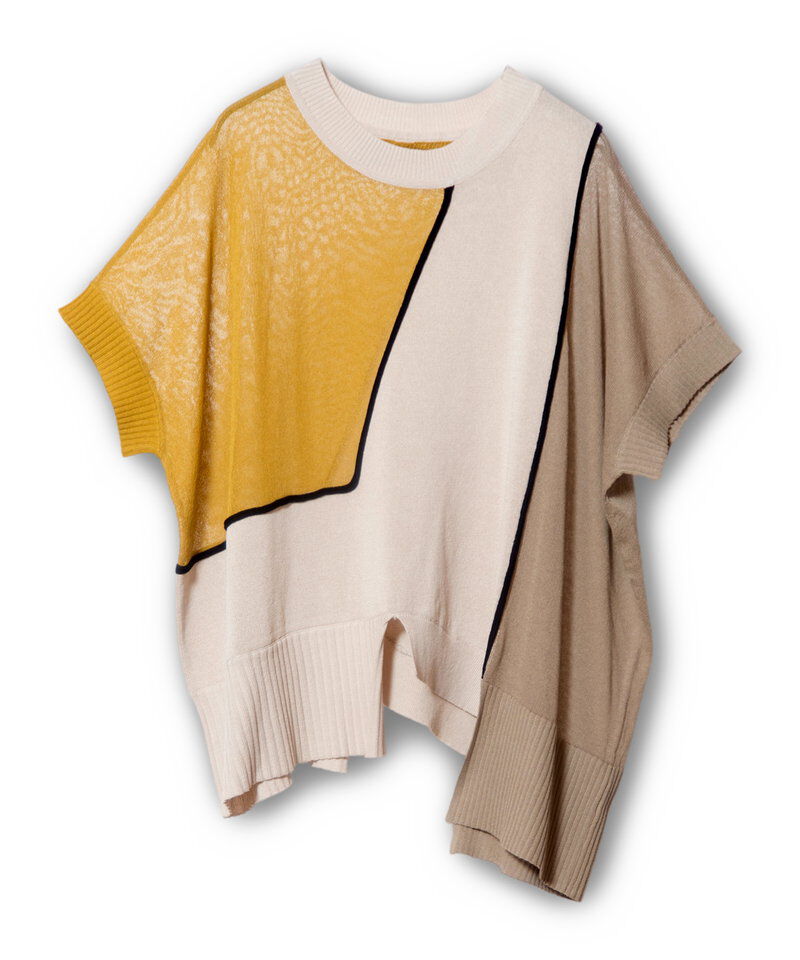  「ライン切替ニットプルオーバー」|ニット・セーター|