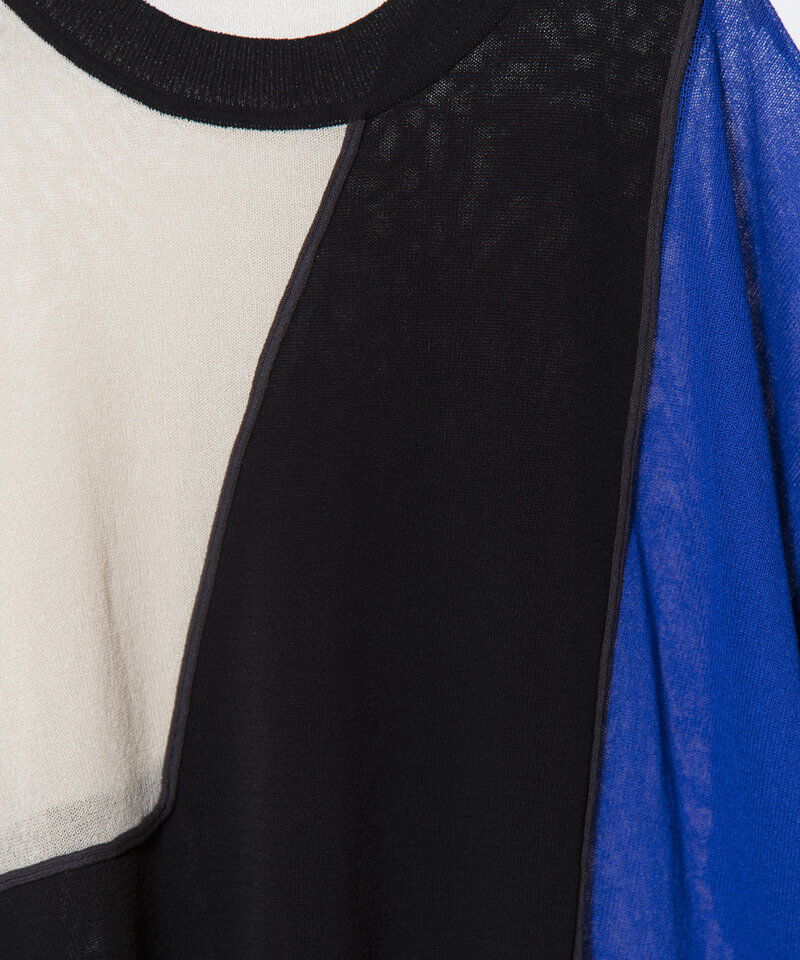  「ライン切替ニットプルオーバー」|ニット・セーター|