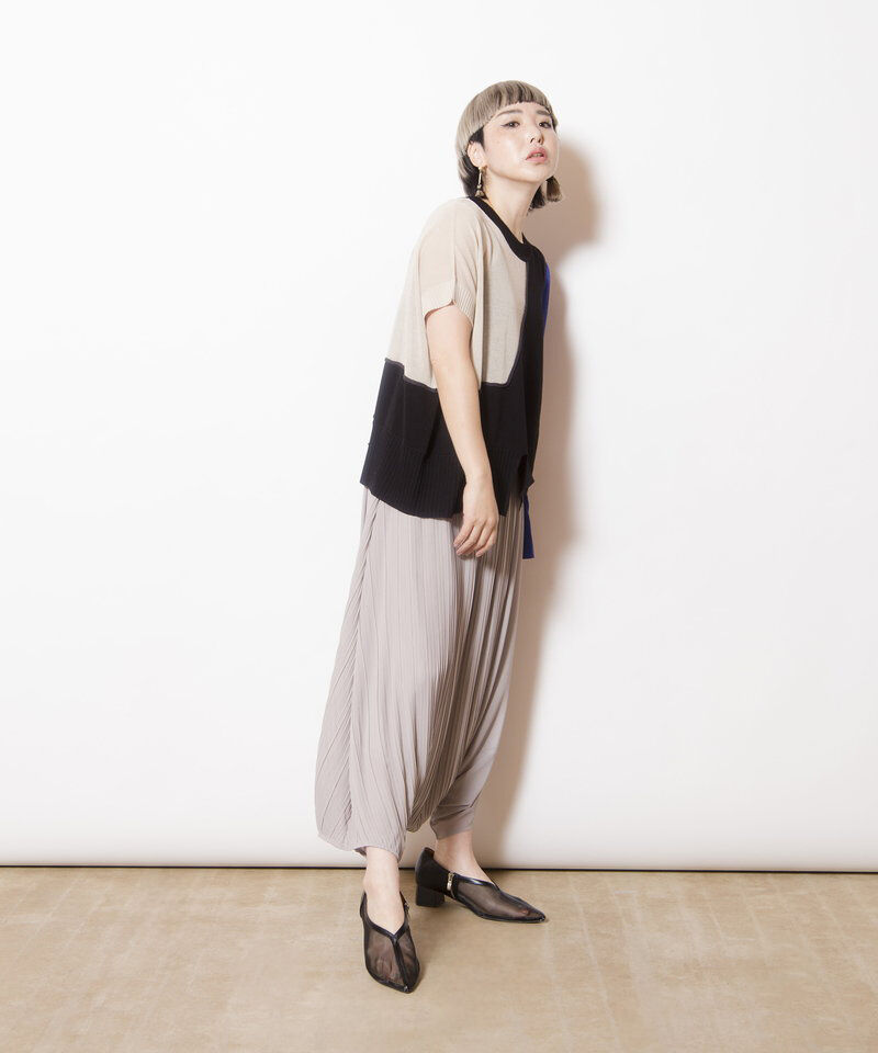  「ライン切替ニットプルオーバー」|ニット・セーター|