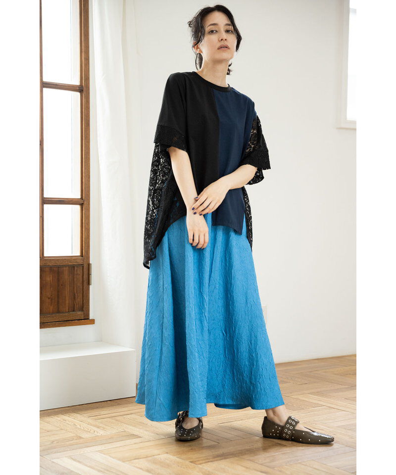  「ワッシャーフレアースカート」|フレア|