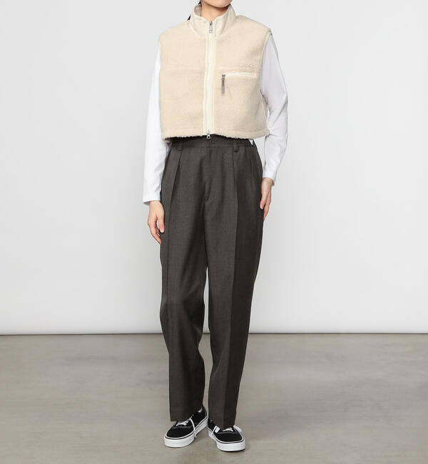 GYMPHLEX「Gymphlex | ライトボア ショートベスト WOMEN」|ダウンベスト・ベスト|