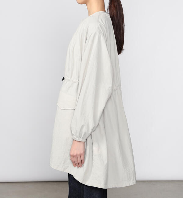 LE GLAZIK「LE GLAZIK | ナイロン ノーカラーコート WOMEN」|トレンチコート|