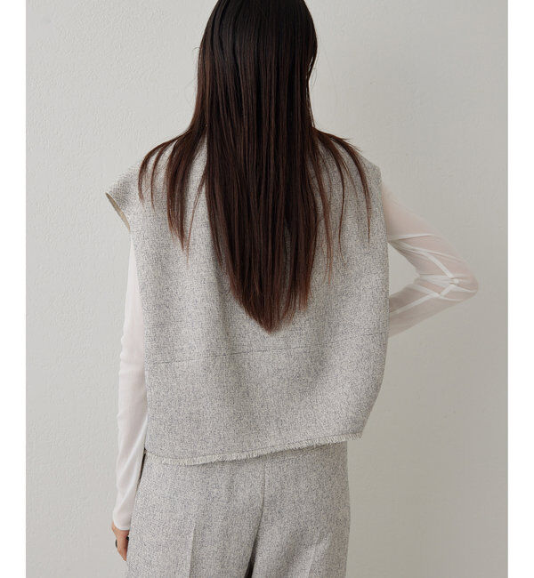 THE PAUSE「【THE PAUSE】ツイードショートジレ」|ベスト・ジレ|