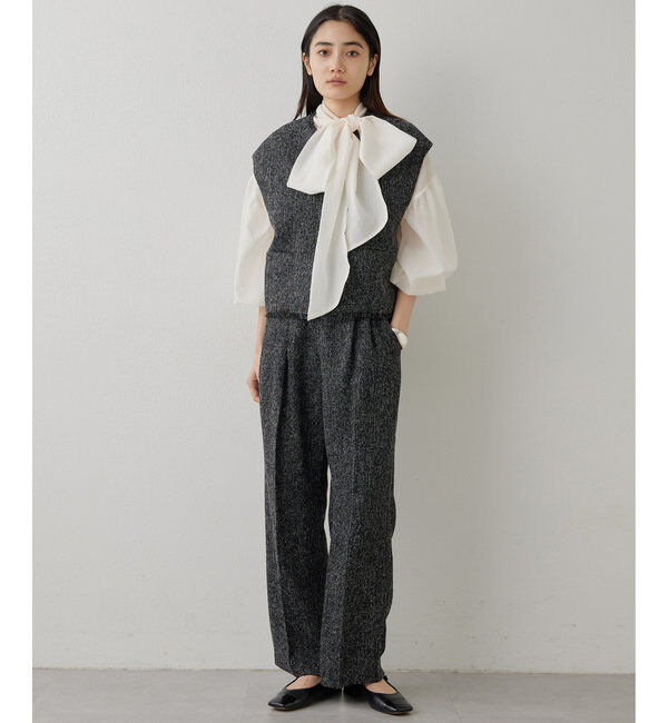 THE PAUSE「【THE PAUSE】ツイードショートジレ」|ベスト・ジレ|