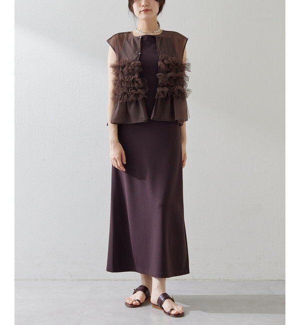  「カットジョーゼットワンピース」|ワンピース|