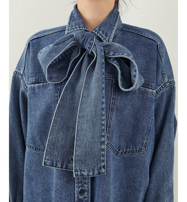  「デニムボウタイシャツ」|シャツ・ブラウス|