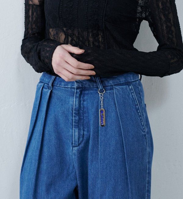  「Q.anosチャームタックデニムパンツ」|デニム|