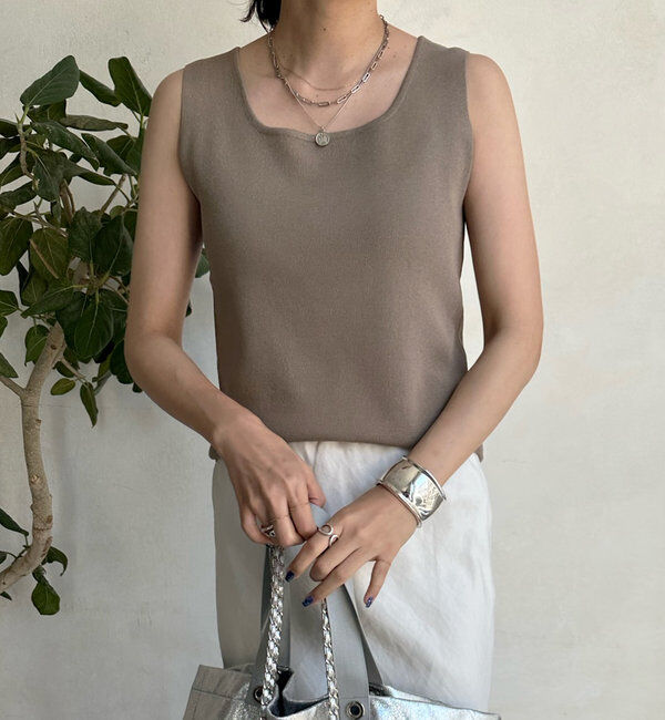  「スクエアニットタンク」|ニット・セーター|