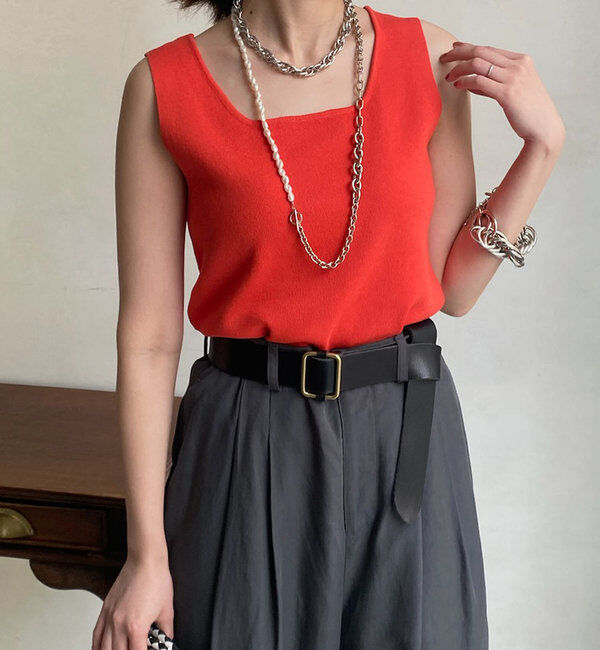  「スクエアニットタンク」|ニット・セーター|