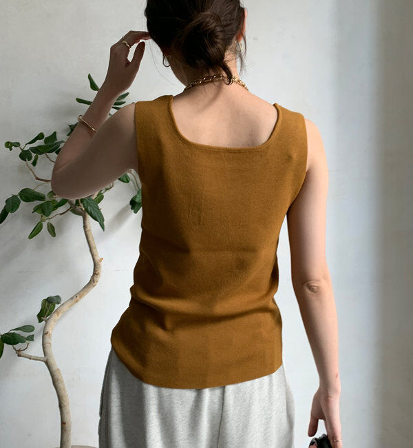  「スクエアニットタンク」|ニット・セーター|