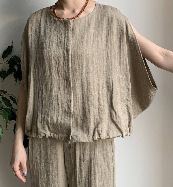  「【WEB限定】リネンライクジレ」|ベスト・ジレ|