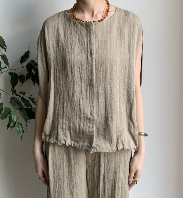  「【WEB限定】リネンライクジレ」|ベスト・ジレ|