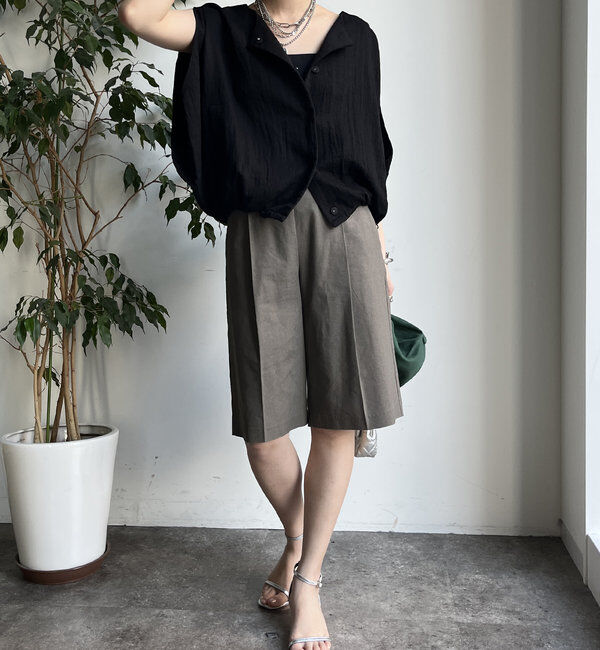  「【WEB限定】リネンライクジレ」|ベスト・ジレ|