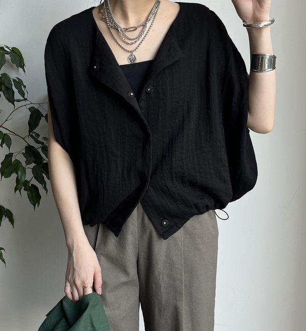  「【WEB限定】リネンライクジレ」|ベスト・ジレ|