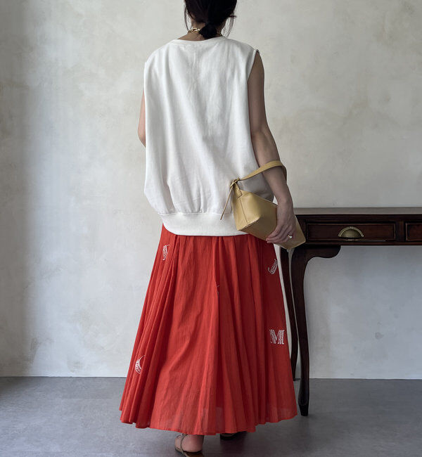  「【WEB限定】インド綿刺繍フレアスカート」|スカート|