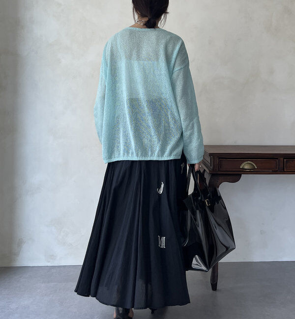  「【WEB限定】インド綿刺繍フレアスカート」|スカート|