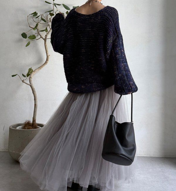  「MIXヤーンVネックプルオーバー」|ニット・セーター|