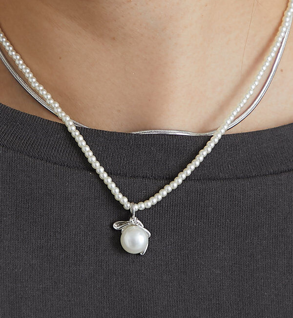  「【GOLDY(ゴールディ)】2連パールネックレス」|ブローチ・コサージュ|