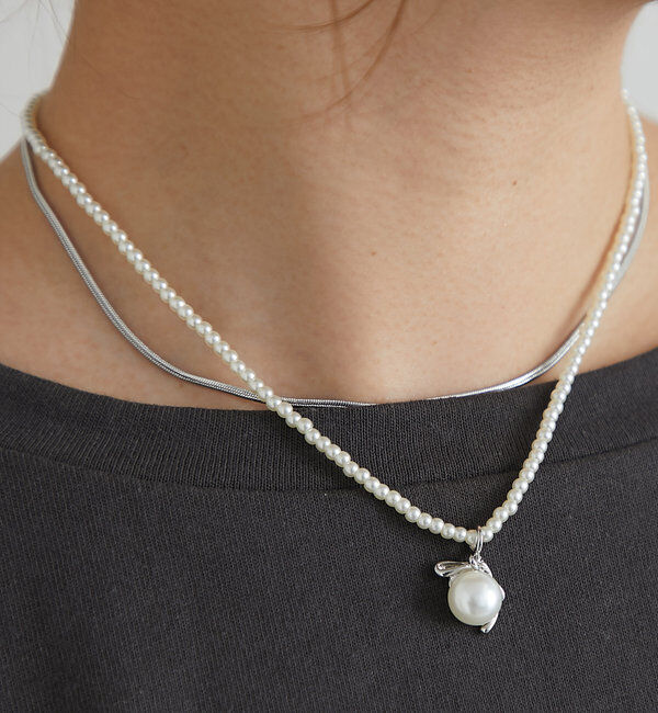  「【GOLDY(ゴールディ)】2連パールネックレス」|ブローチ・コサージュ|