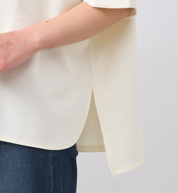  「《楽ちんきちんと見え》ハーフジップダンボールポンチョ」|Tシャツ・カットソー|