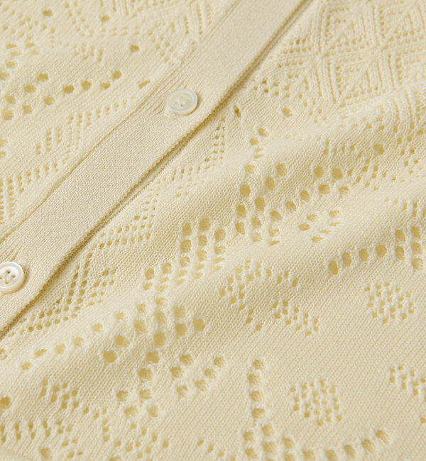 「《繊細な美しさを演出》レース編みニットカーディガン」|ニット・セーター|