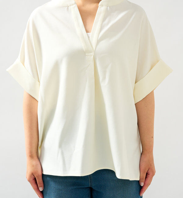  「《オンオフ着まわせる》ニュアンススリーブスキッパーブラウス」|シャツ・ブラウス|