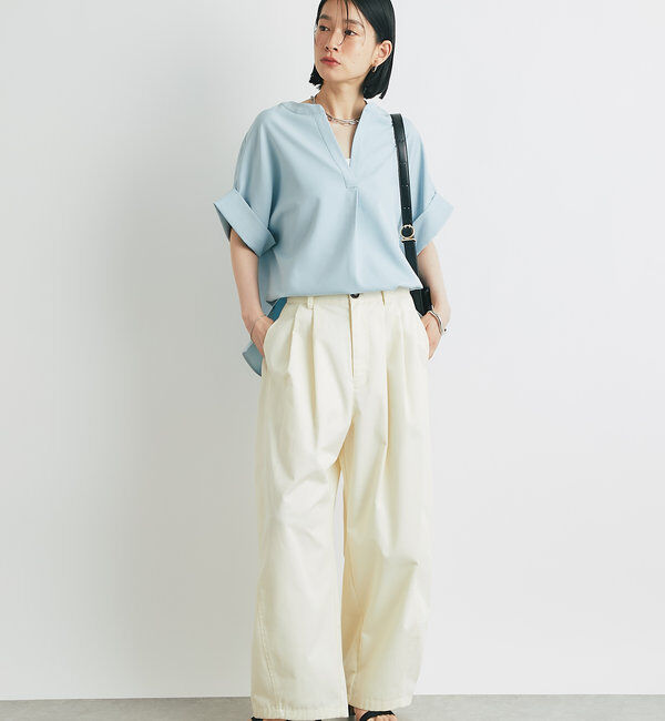  「《オンオフ着まわせる》ニュアンススリーブスキッパーブラウス」|シャツ・ブラウス|