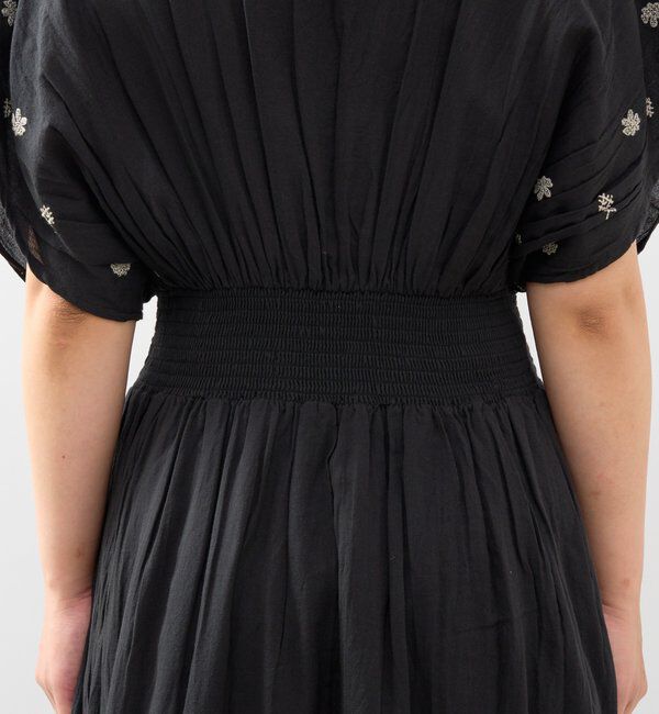  「《綿100％・一枚で着映え》刺繍ウエストシャーリングワンピース」|その他|